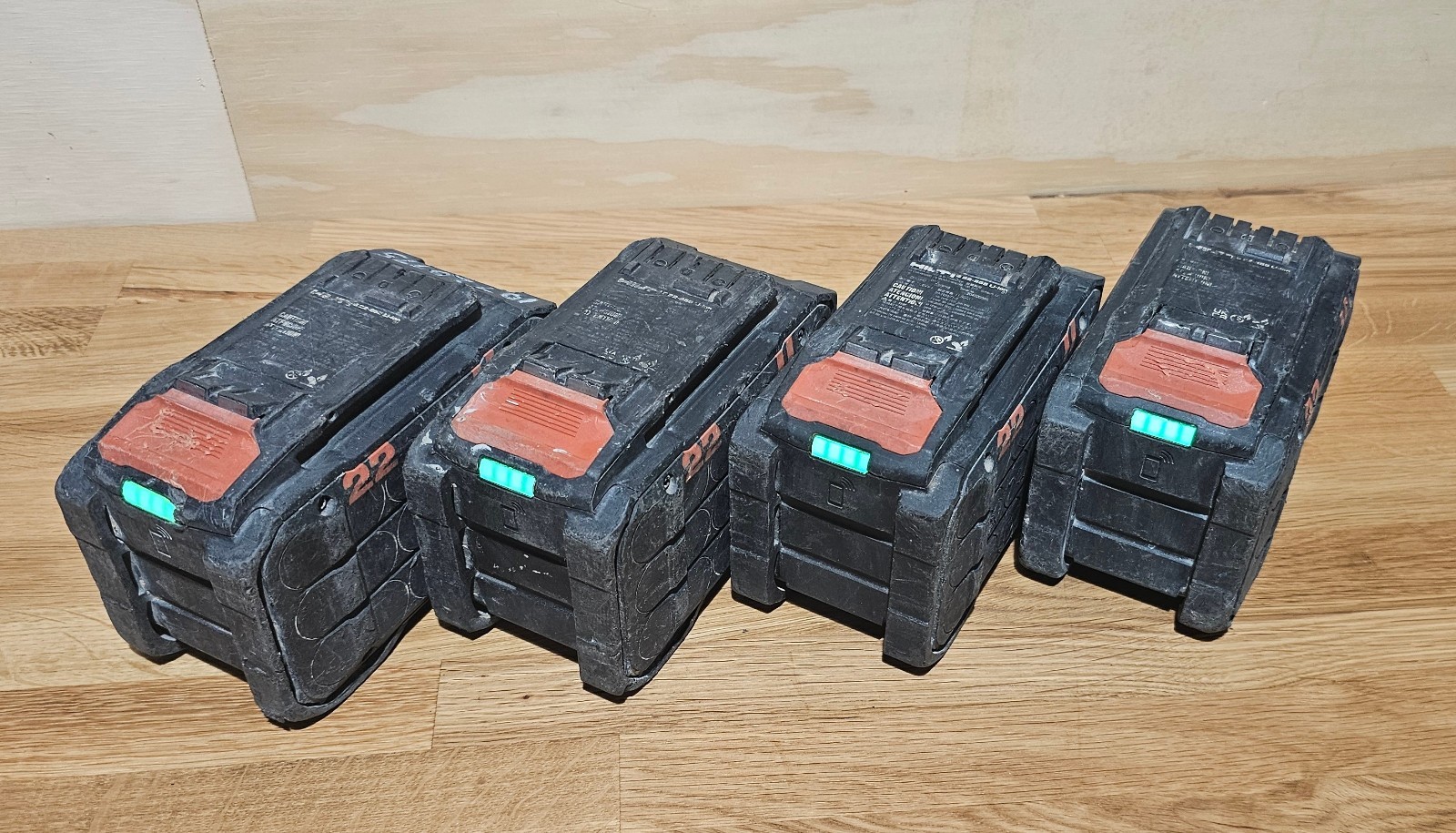 (4) Hilti B22-255 Nuron 22V Heavy Duty Battery Pack