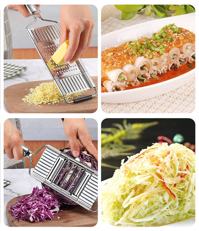 4 in 1 Vegetable Slicer Shredder Grater Cutter Manual Carrot Potato Grater Lot
