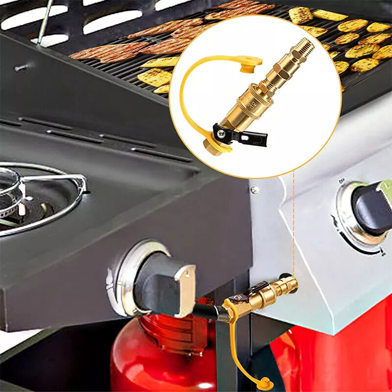 RV Quick Connect Fittings BBQ Grill Adapter 1/4″ NPT Propane Hose Adapter 5pcs