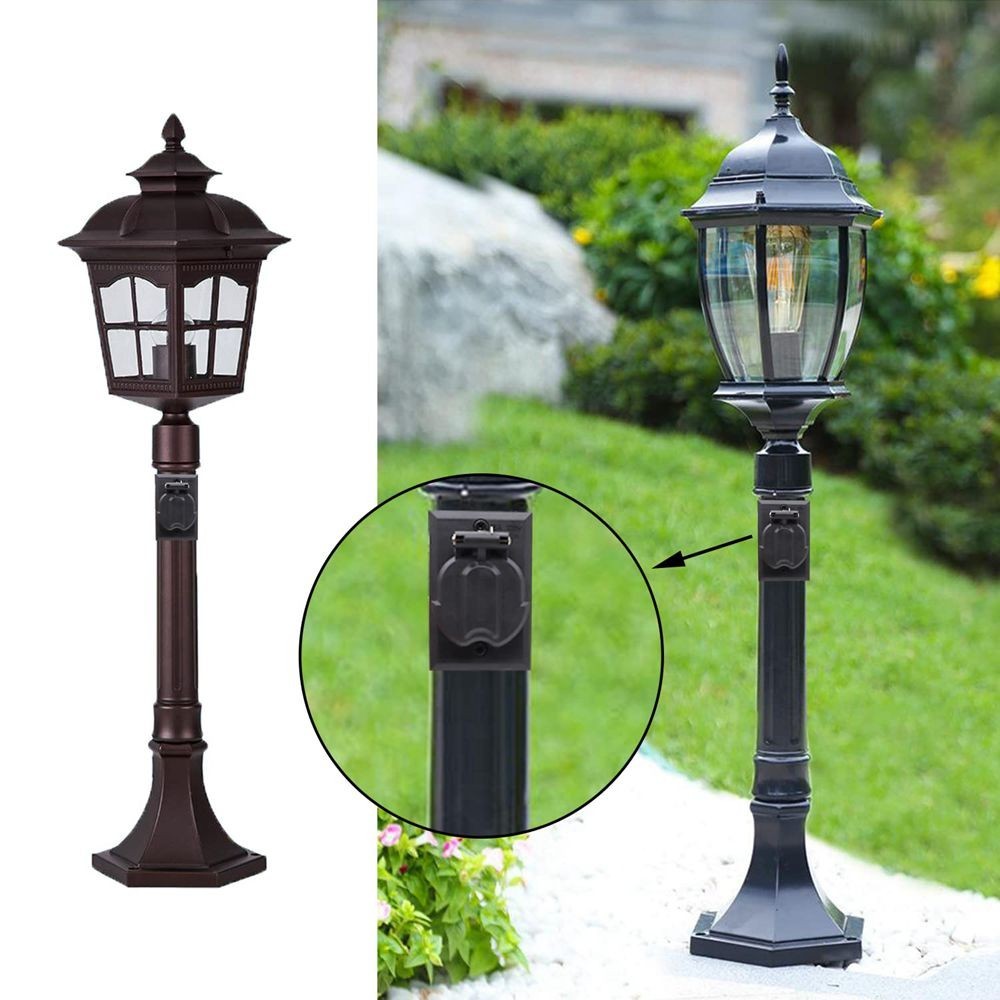 AC 125V 15A Lamp Post Grounded Outlet Waterproof for Outdoor Lamp Poles C681