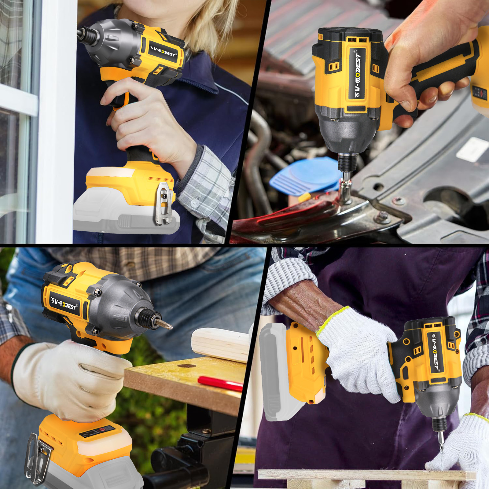 Brushless Cordless Impact Driver For Dewalt 20V Max Battery 1/4″ Compact 2 Speed