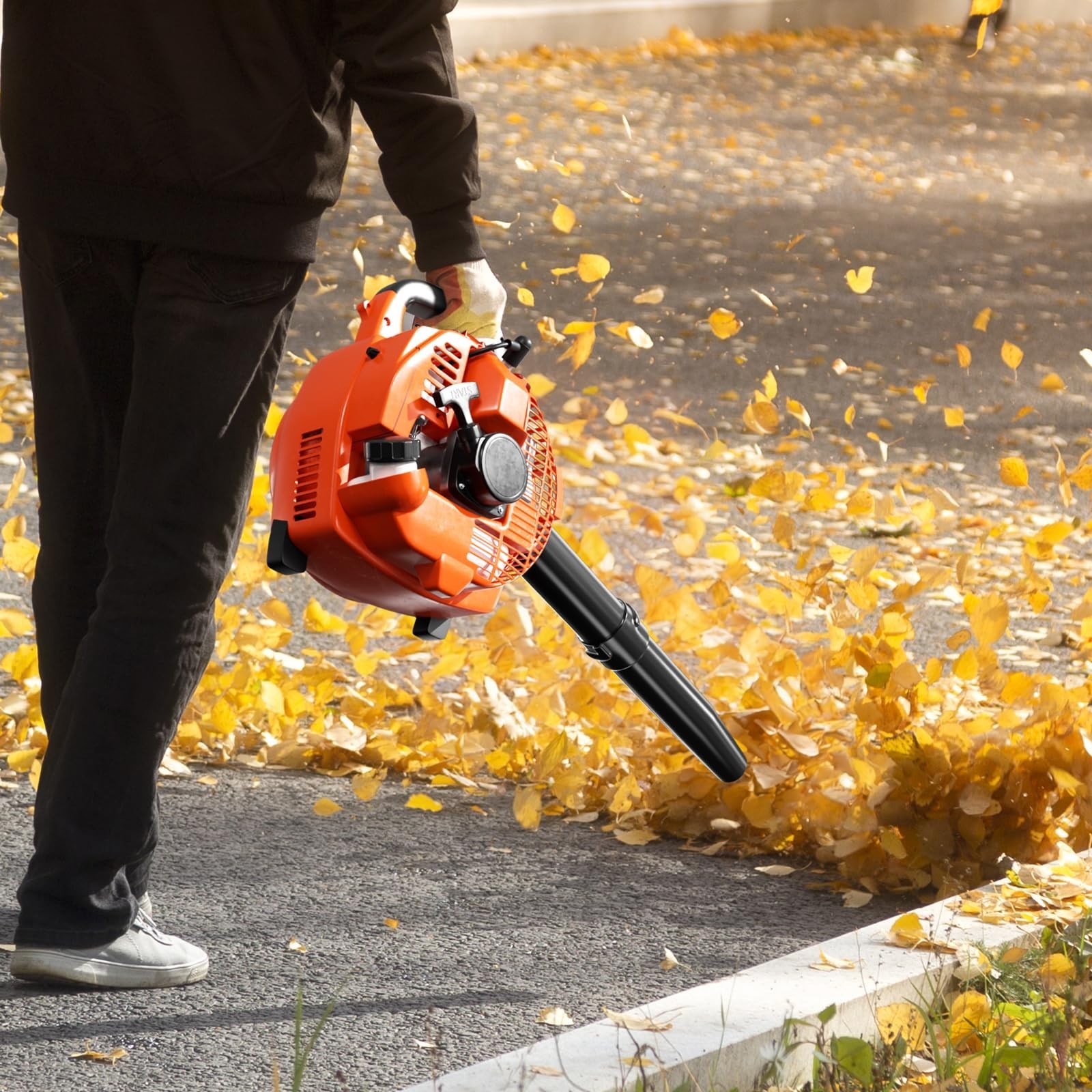 63CC Gas Backpack Leaf Blower 665 CFM 200 MPH Variable Speed Easy Start for Yard