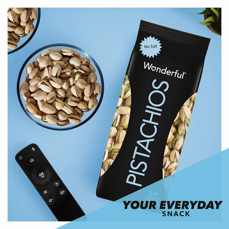 Wonderful Pistachios, In-Shell Roasted with No Salt Nuts, 16 Ounce Bag