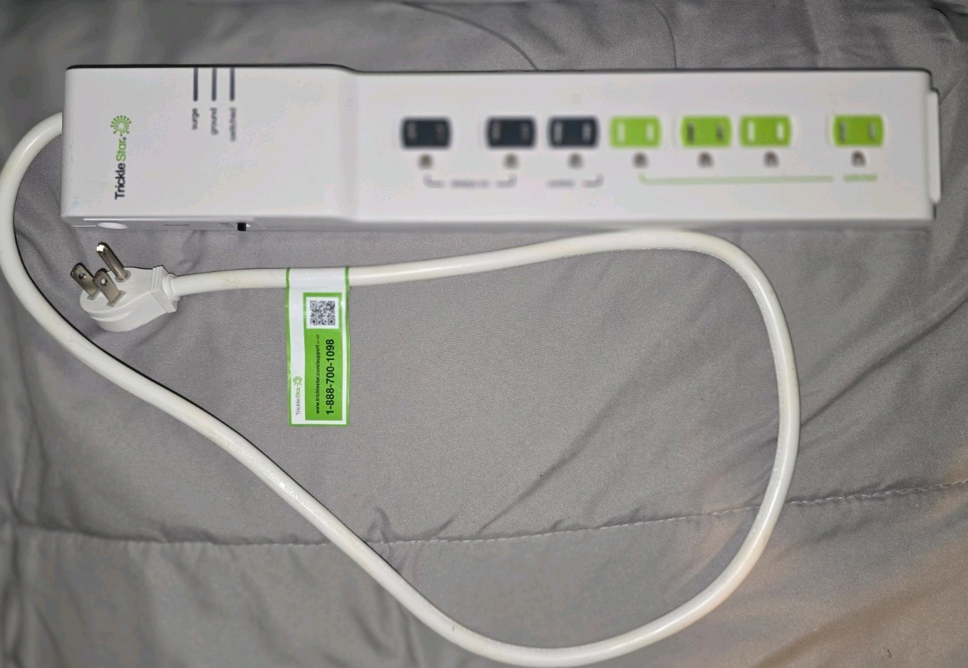 TrickleStar 7 Outlet Advanced Power Strip Surge Protector Energy Saver
