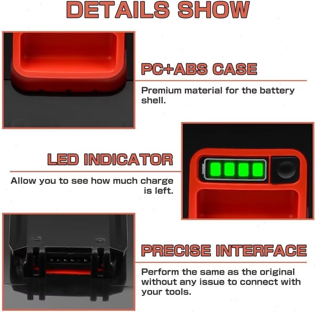 40V 2.0Ah for Black Decker 40 Volt Max Lithium Battery / Charger LBXR36 LBX2040