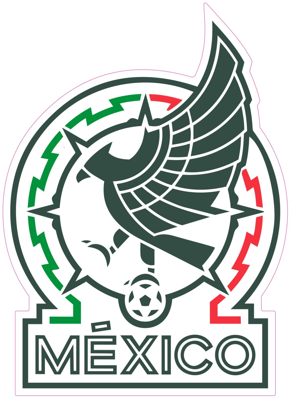 Mexico National Football Team Soccer Vinyl Decal Sticker Car Truck Bumper Laptop