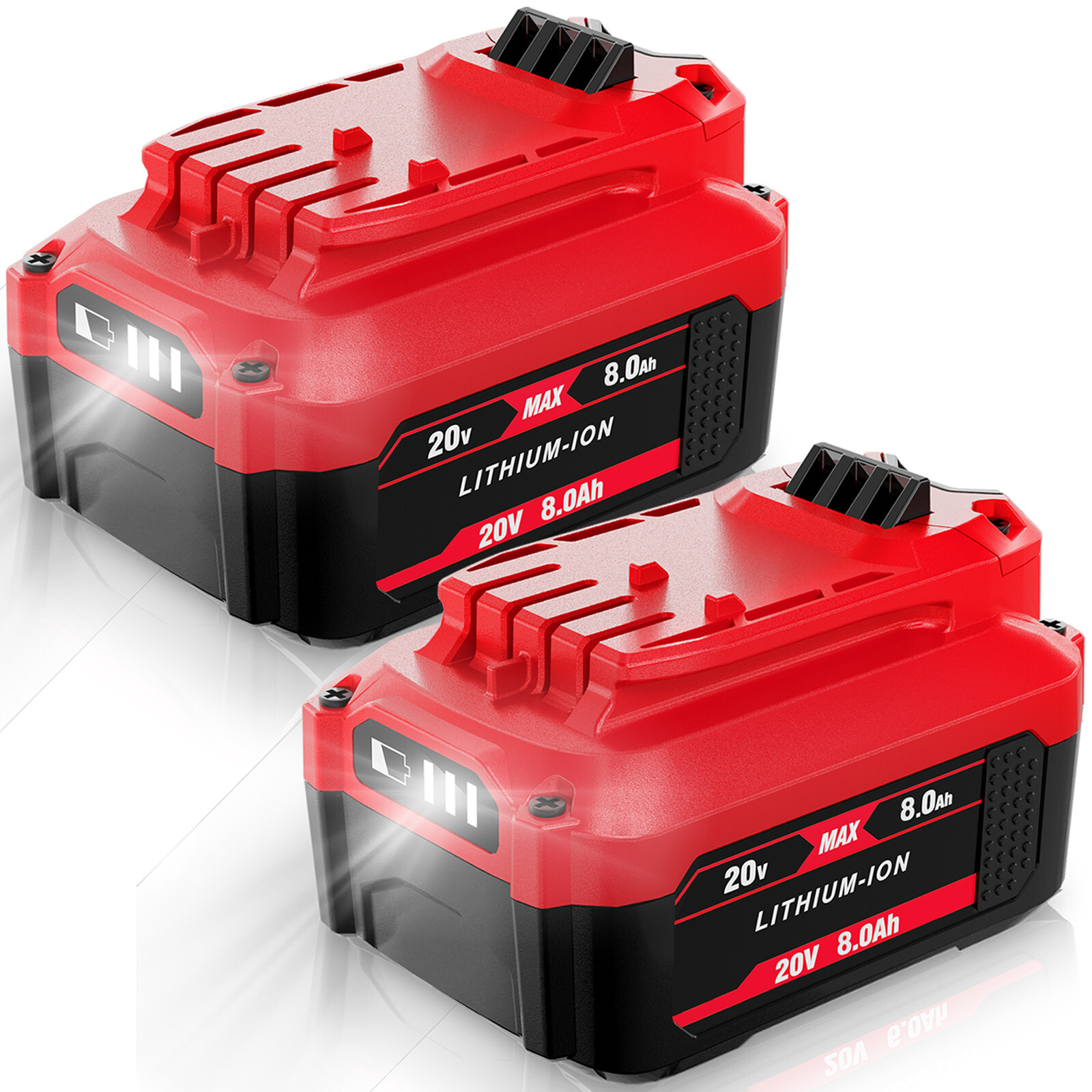 2x 8.0Ah Battery For Craftsman V20 Lithium 20 Volt Max CMCB206 CMCB204 CMCB202