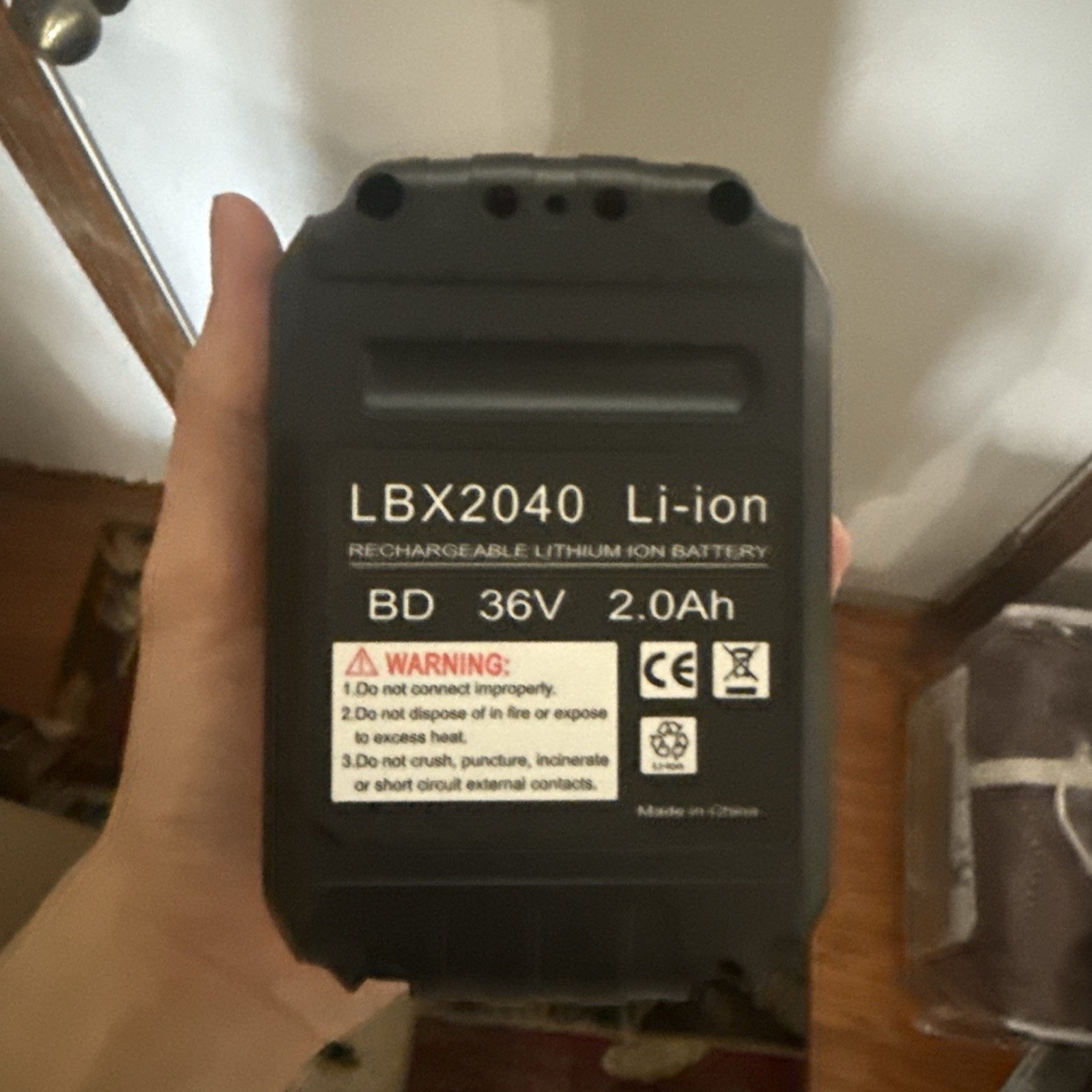 2000mAh 36V Lithium Battery Replacement for Black+Decker LBX2040 LBXR36 DC9360