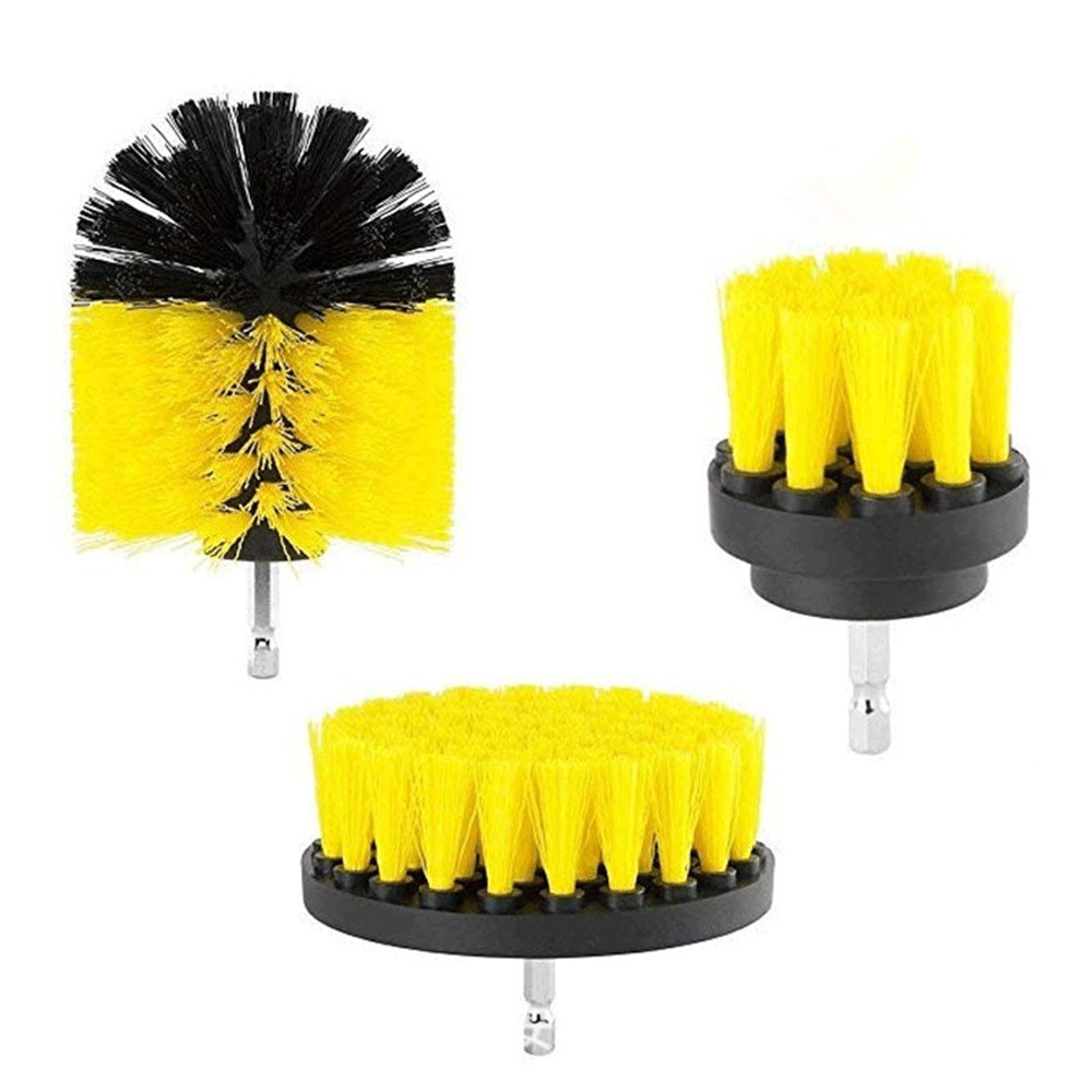 3PCS Drill Brush Power Scrubber Drill Attachments For Carpet Tile Grout Cleaning