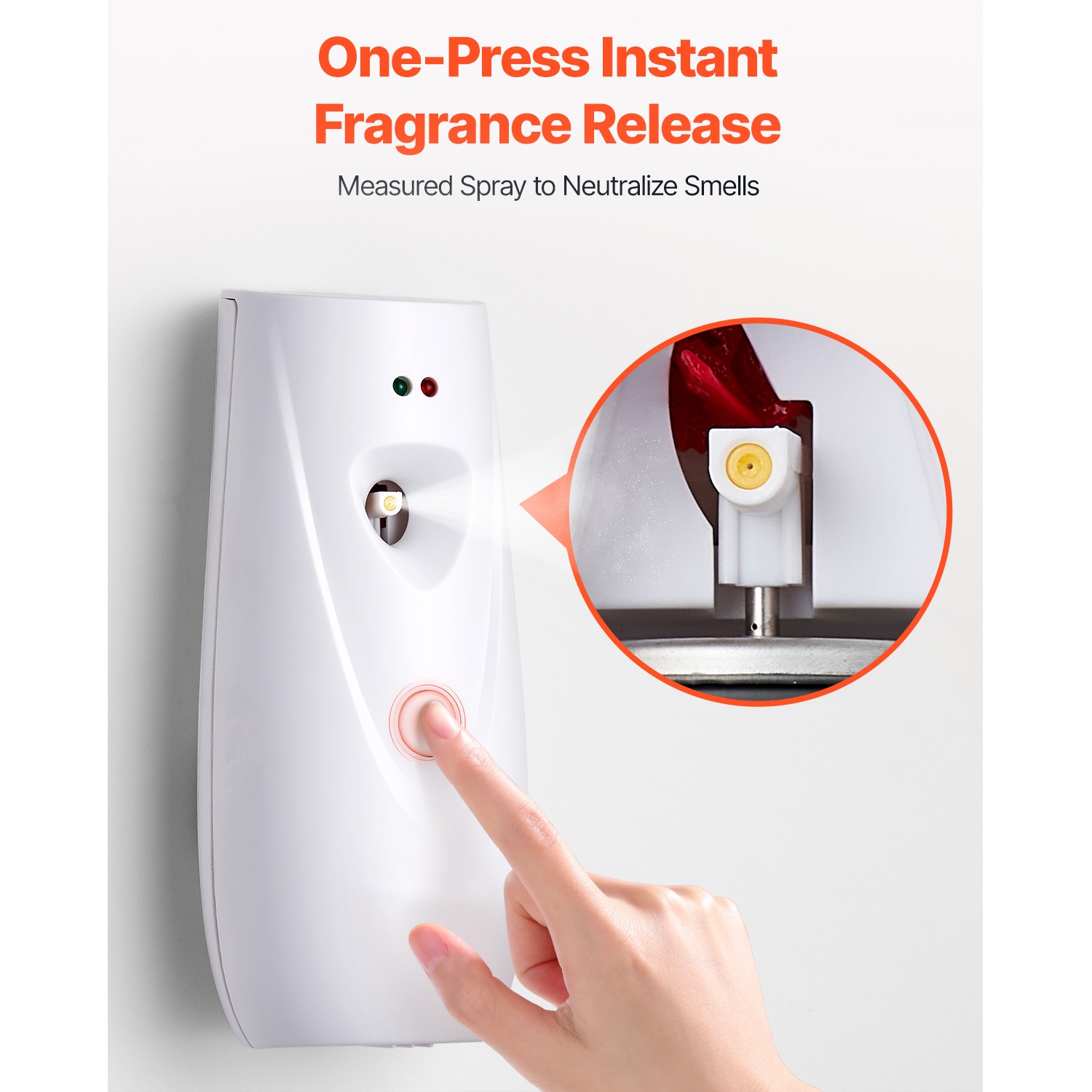 Automatic Air Freshener Spray Dispenser 2-Pack Wall Mounted or Free