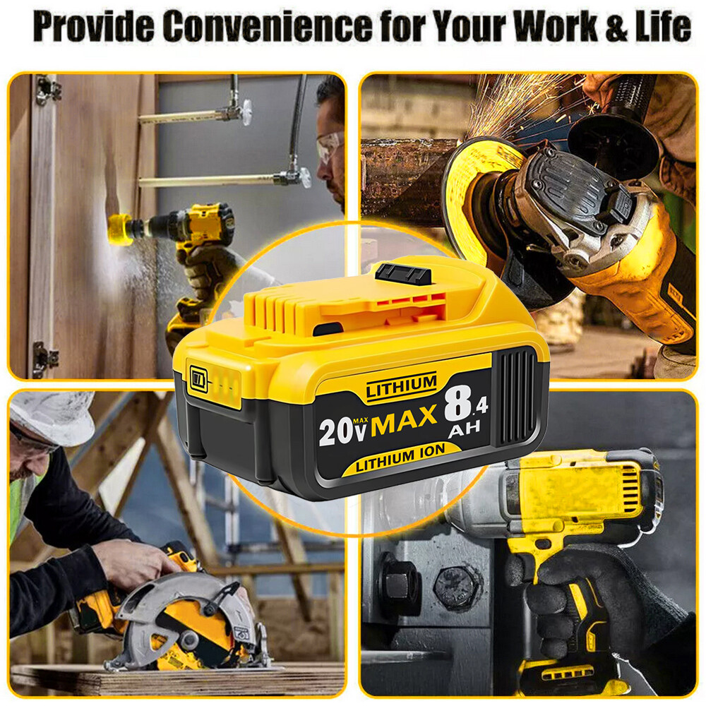 2Pack 8000mAh Lithium Battery For DeWalt 20 Volt Max 8.0AH DCB205 DCB206 DCB200