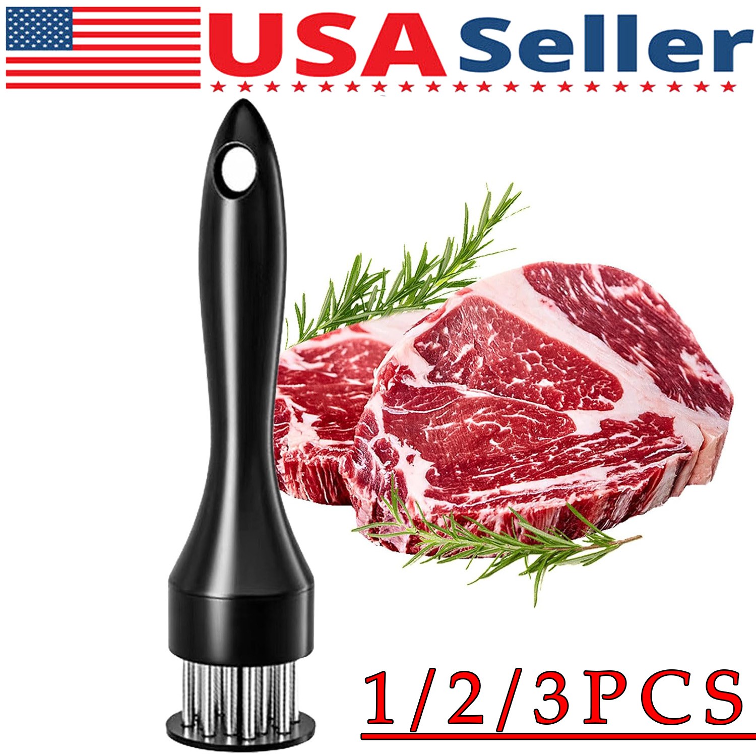 New Meat Tenderizer Tool 21Needles Stainless Steel for Tenderizing Kitchen Tool