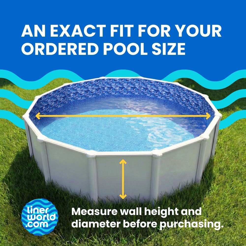 Beaded Pool Liner for Above Ground Pools – Round & Oval Glimmerglass – 54″ Depth