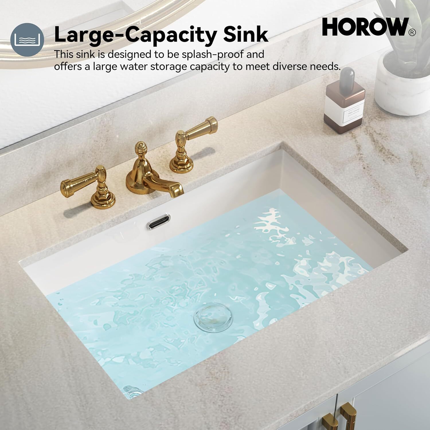 24” Rectrangle Undermount Vitreous Ceramic Lavatory Vanity Bathroom Sink White