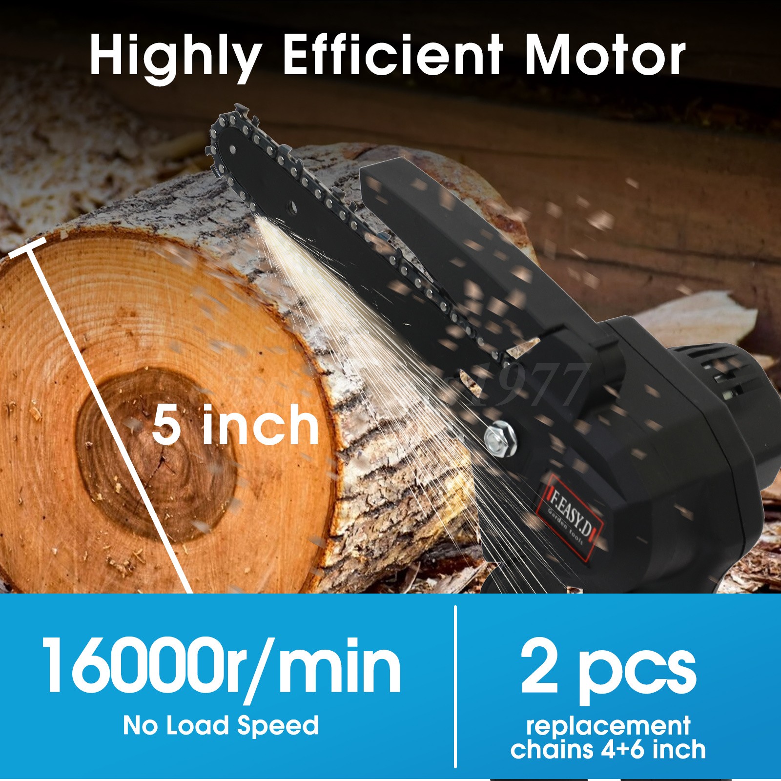 4-in-1 Cordless Pole Saw Electric Pruning Shears 16Ft Reach 8 Inch Mini Chainsaw
