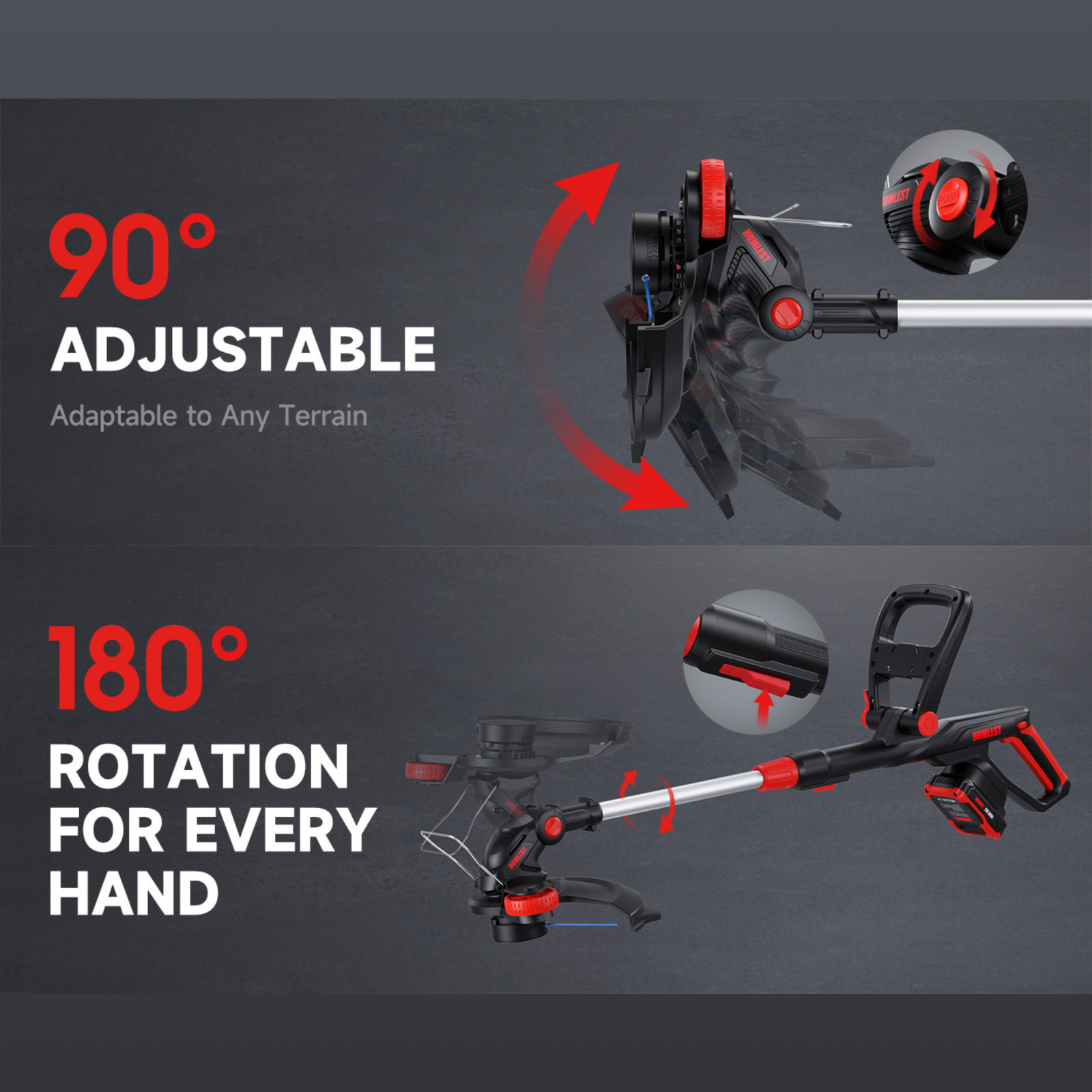 Cordless String Trimmer Set with Auto Feed Edger and Weed Trimmer – All Included