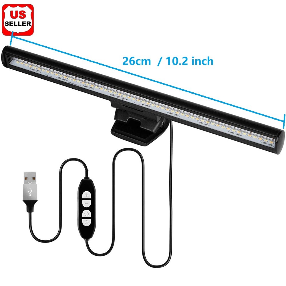 Dimmable LED Screen Bar Light USB Computer Monitor Eye-Caring Reading Desk Lamp