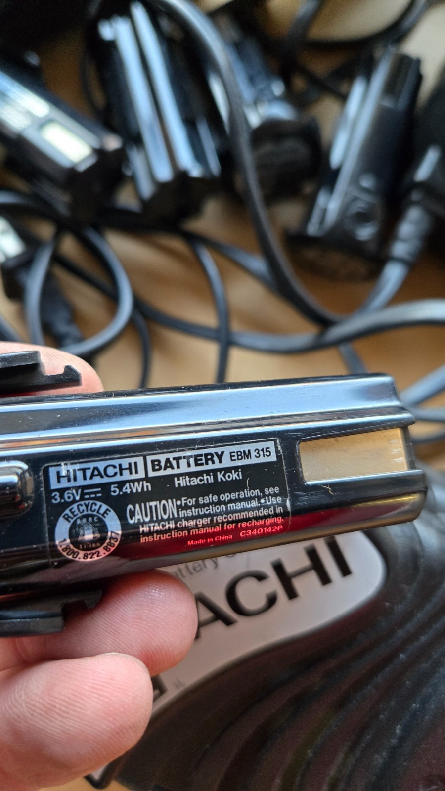 HITACHI 3.6V Li-Ion Screwdrivers, batteries and chargers.