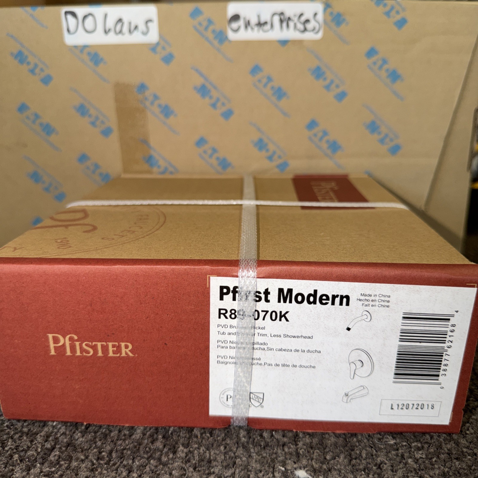 Pfister Modern 1-Handle Tub & Shower Faucet Trim Kit Brushed Nickel R89-070K