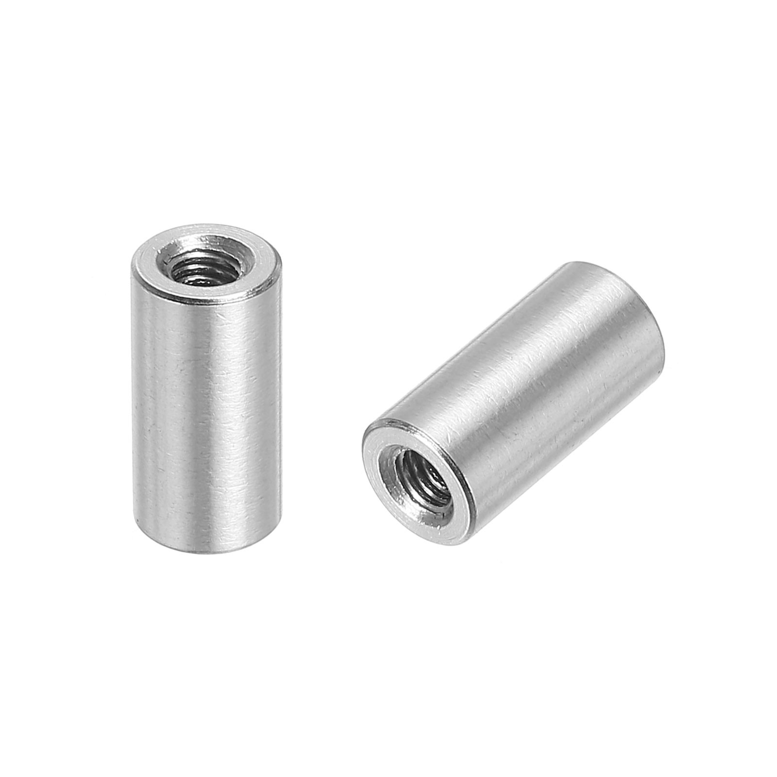 10Pcs Round Connector Nuts M4x12x6mm Coupling Nut Sleeve Rod Bar Stud Nut