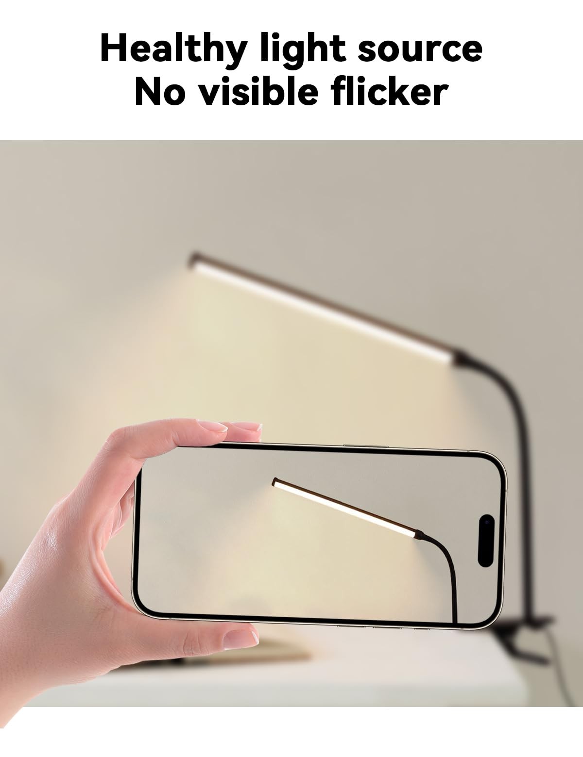 2 Pack Desk Lamp with Clamp,Eye-Friendly Clip on Lights for Home Office Study…