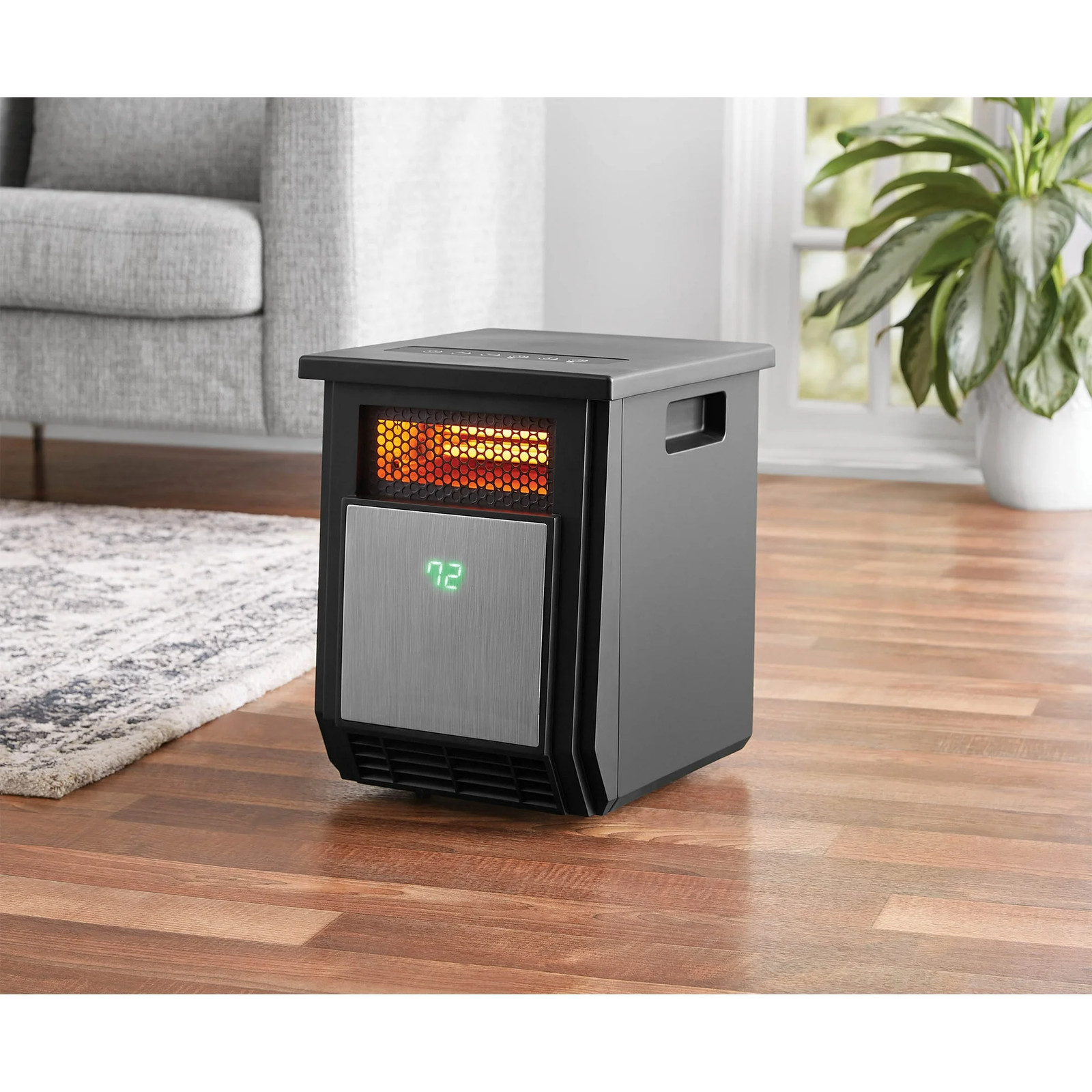 Mainstays HT1168 1500W Electric 4-Element Infrared Cabinet Space Heater for