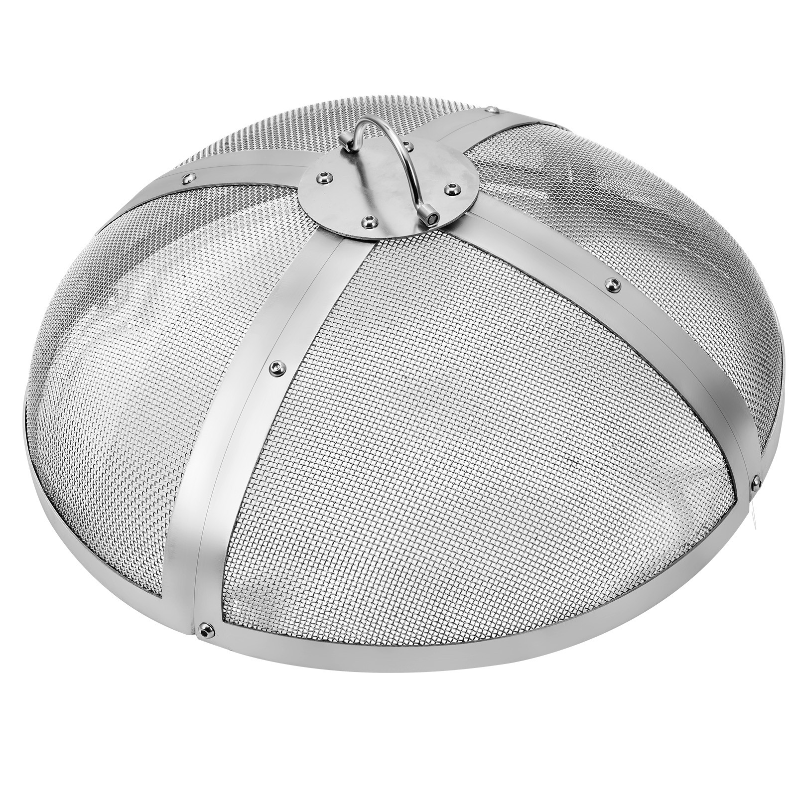 VEVOR 27″ Round Fire Pit Spark Screen Cover Lid Stainless Steel Wood Burning
