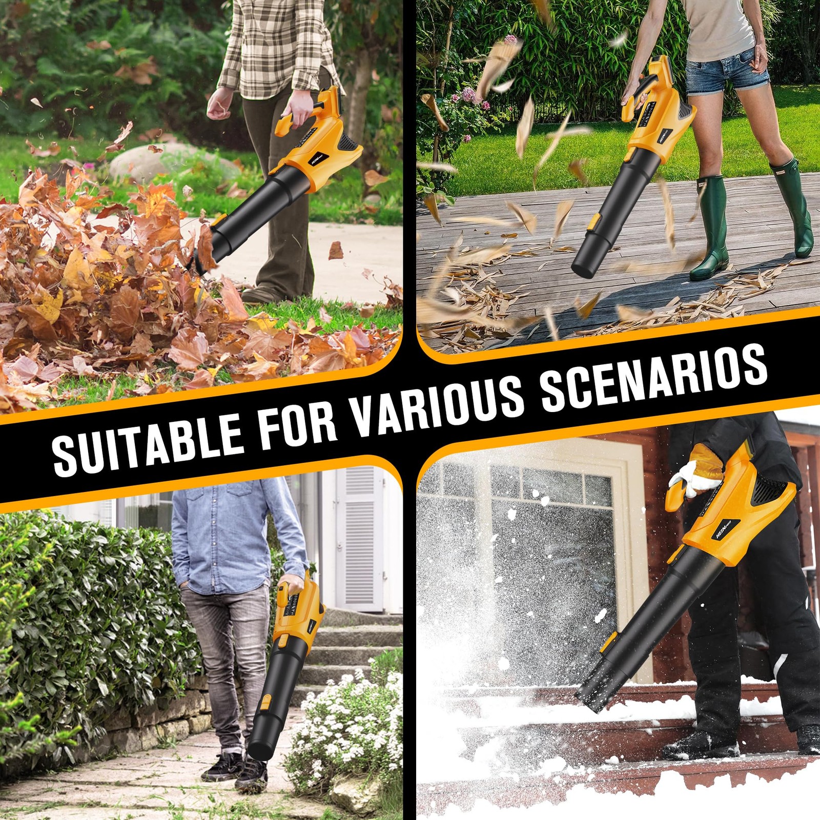 Cordless Leaf Blower Compatible with Dewalt 20V Max Battery, 500CFM/150MPH El…