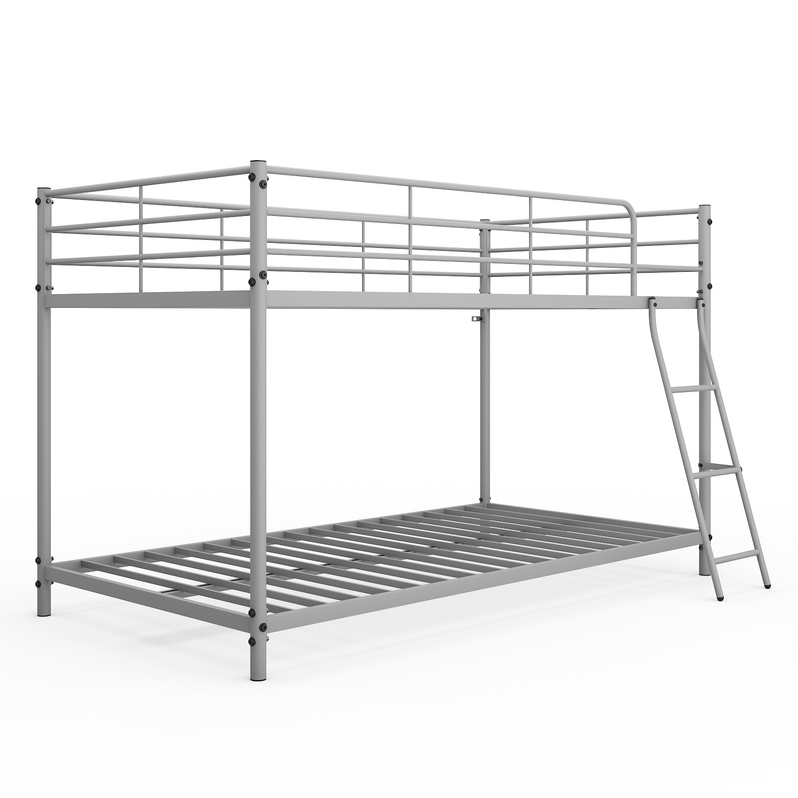 Twin Size Metal Bunk Bed for Kids Teens Adults Heavy Duty Metal Bunk Bed Pink