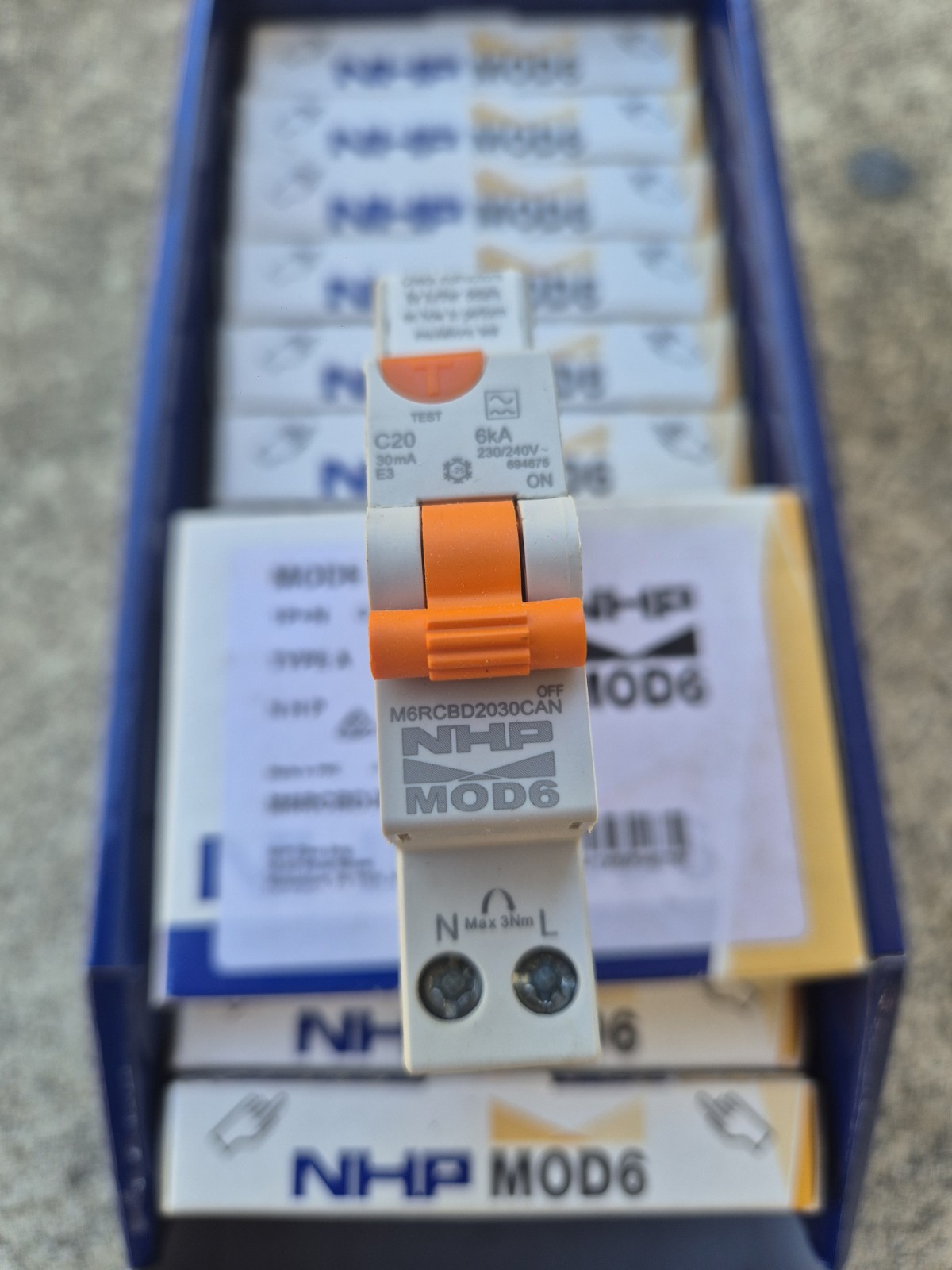 NHP MOD6 1 Pole 6kA 30mA RCBO 10A 16A 20A 25A 32A