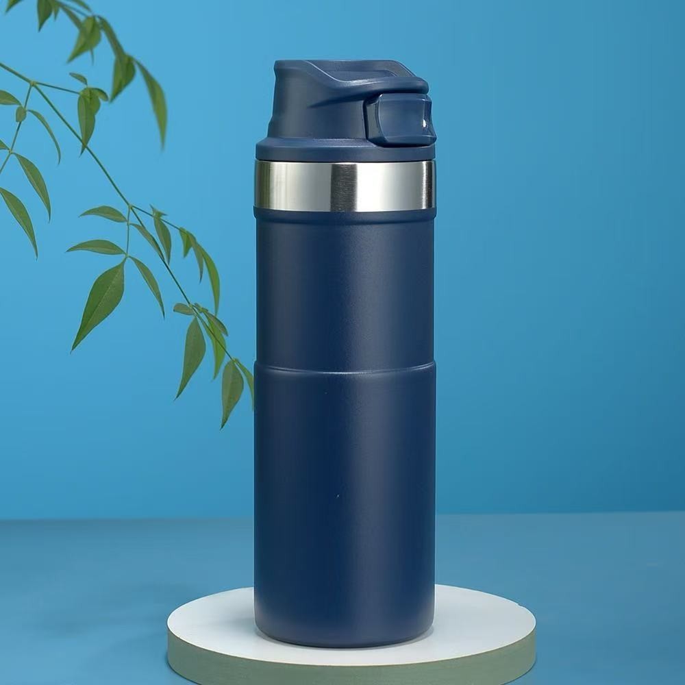 500ml Bpa Free Classic Trigger Action Travel Coffee Mug 16OZ Double Wall Cup In