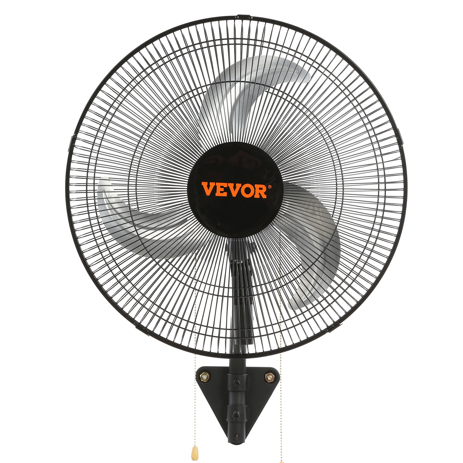 VEVOR Industrial Wall Mount Fan Oscillating Metal Fan 17.5” 3 Speed Ventilation