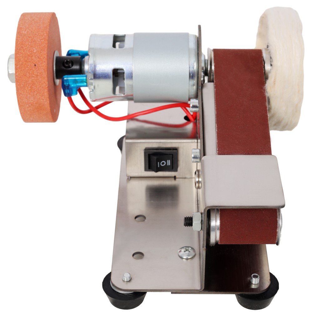 7 Speed Mini Belt Sander Knife Sharpener Metal Wood Grinding Power Tool