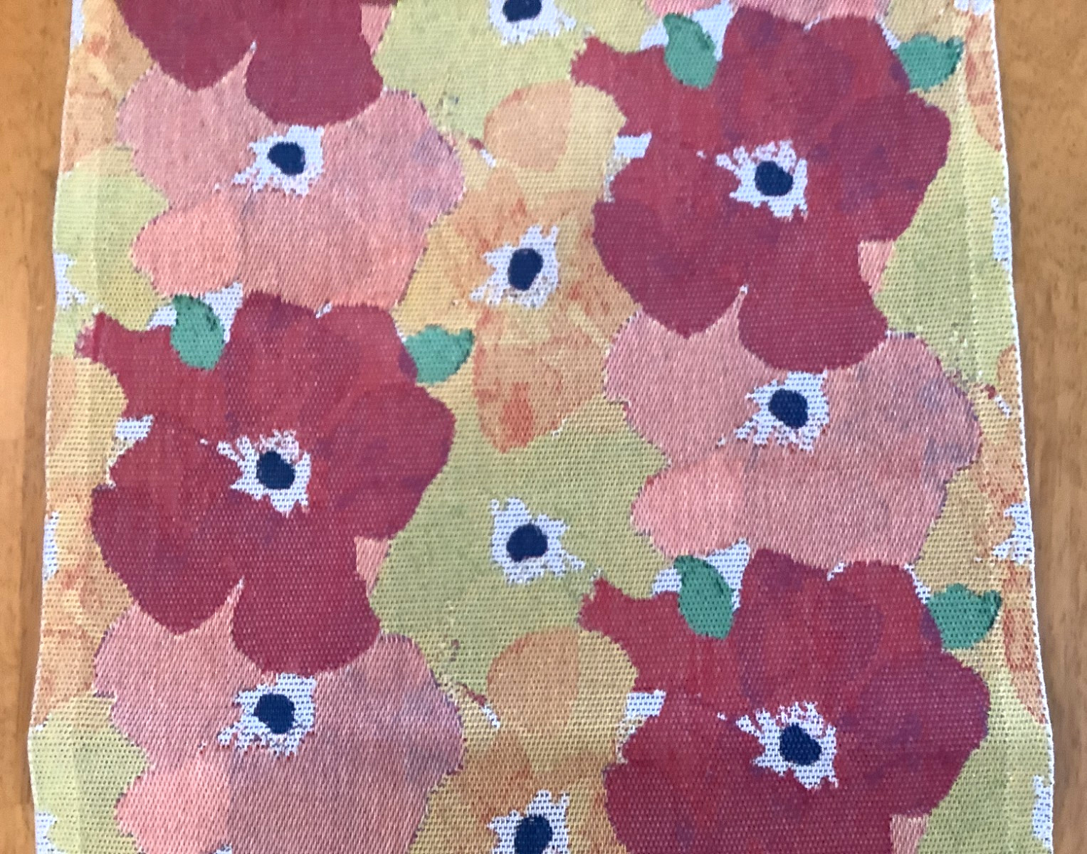 NEW EKELUND Table Runner “Flower 3″ 100% Organic Cotton 14″x47” Sweden