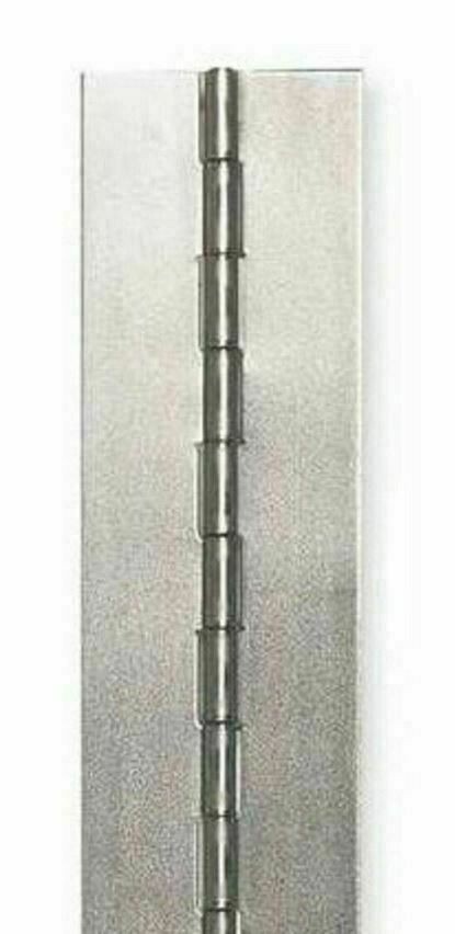 4″ x 72″ PIANO HINGE No Holes Weldable Steel Finish Continuous Nonremovable Pin