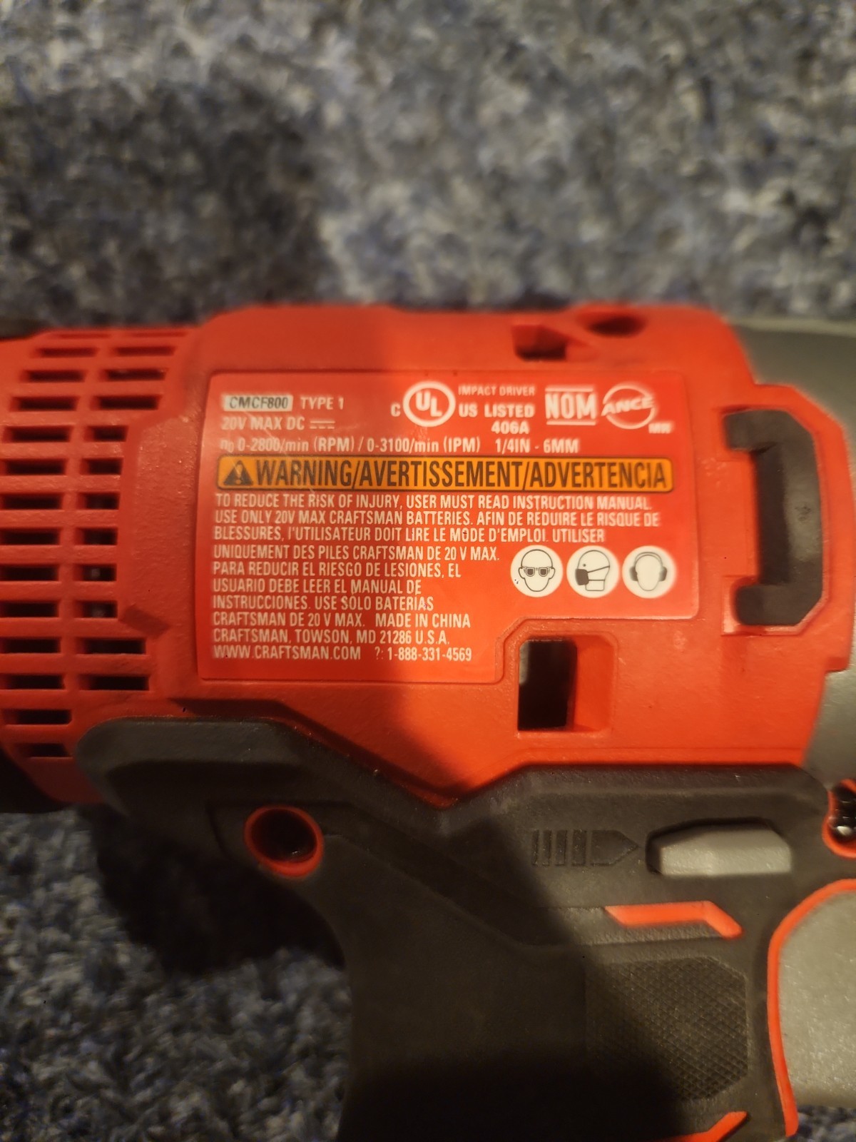 Craftsman V20 Drill and Hex Bit Driver Set W/ 2 1.3AH Batteries and Charger Used