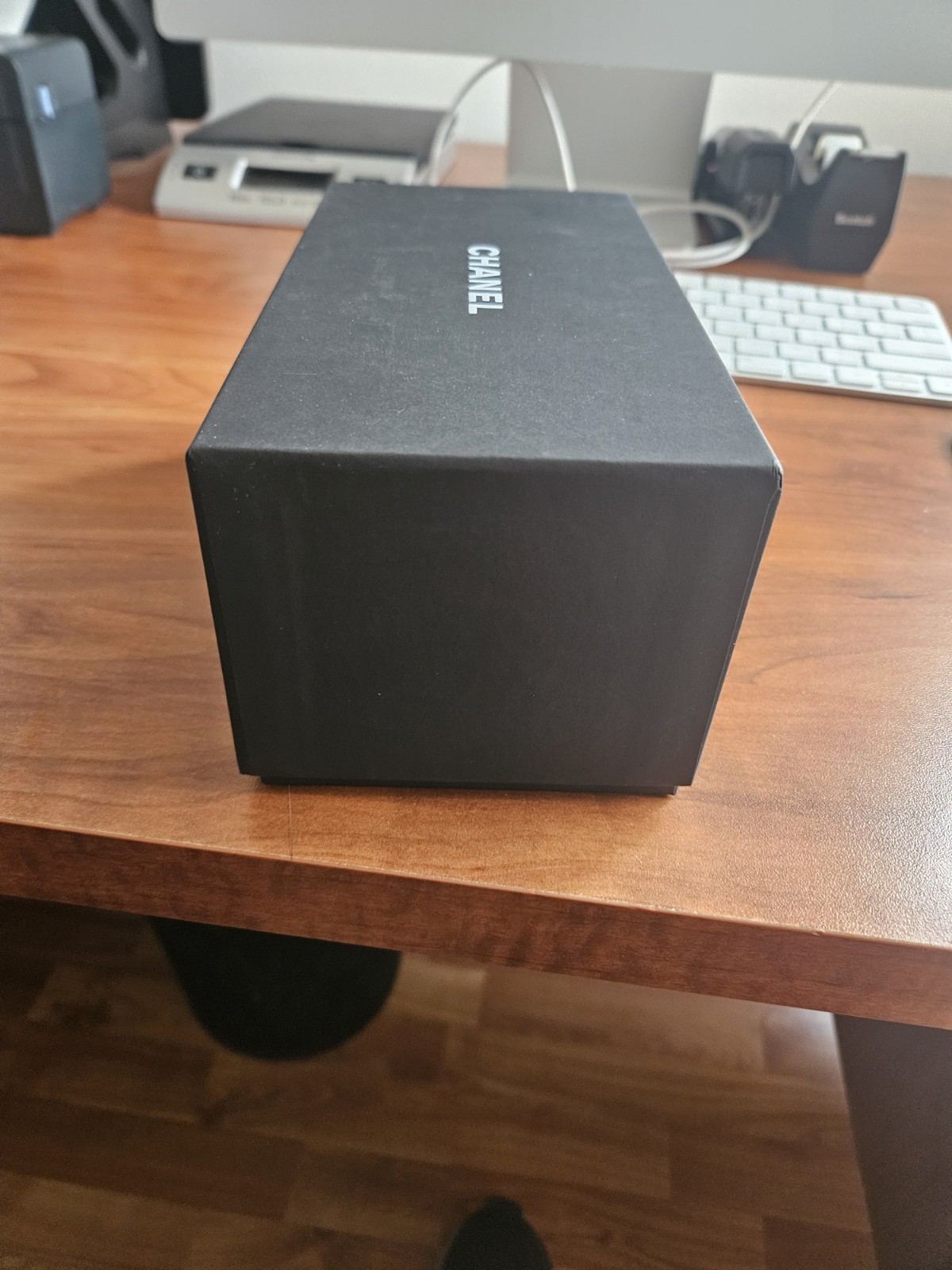 Chanel Empty Box Black Rectangular Authentic 7.5 X 4 X 3.5