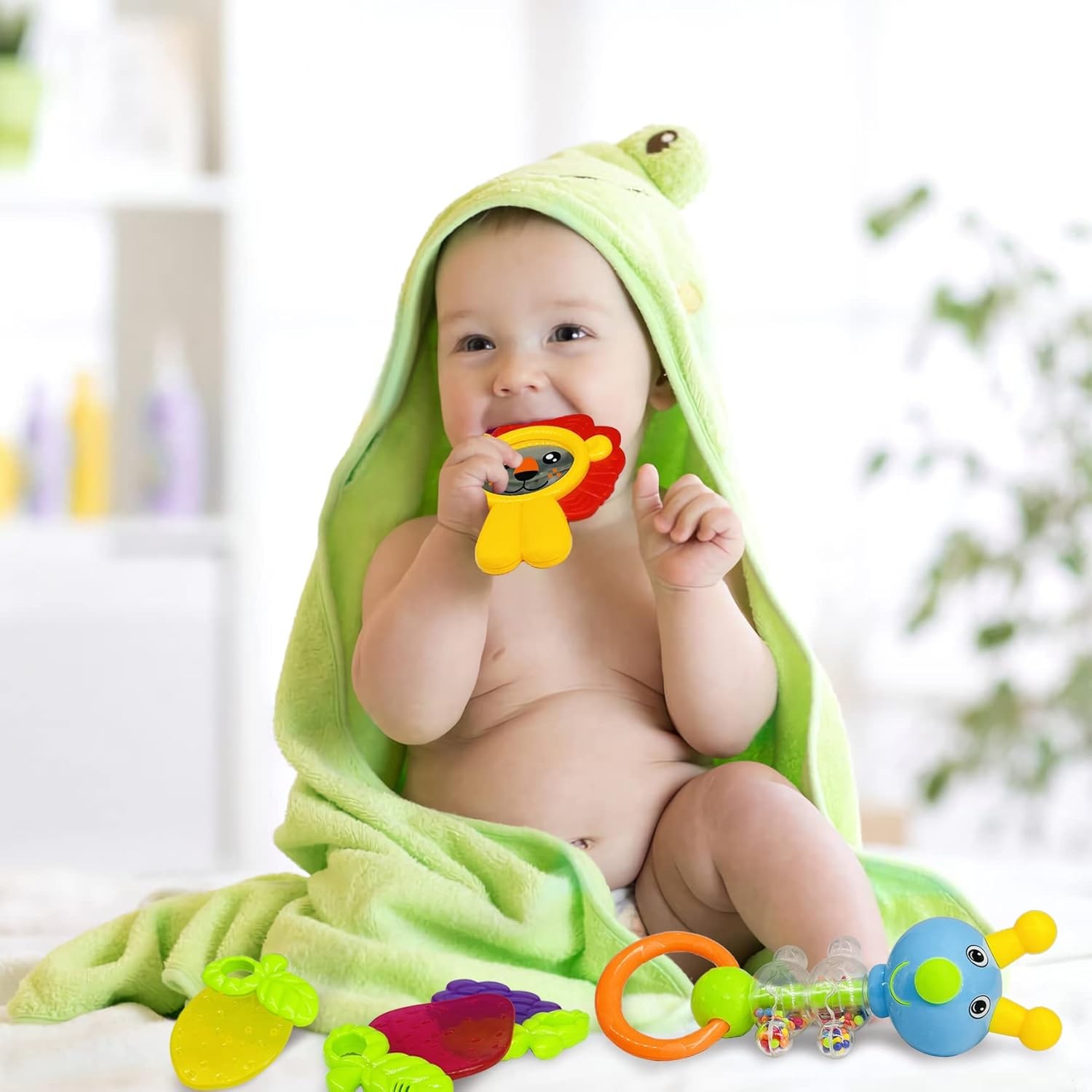 Baby Toys 0-6 Months Infant Toys 0-3 Months Infant Rattles Baby Rattle Teether