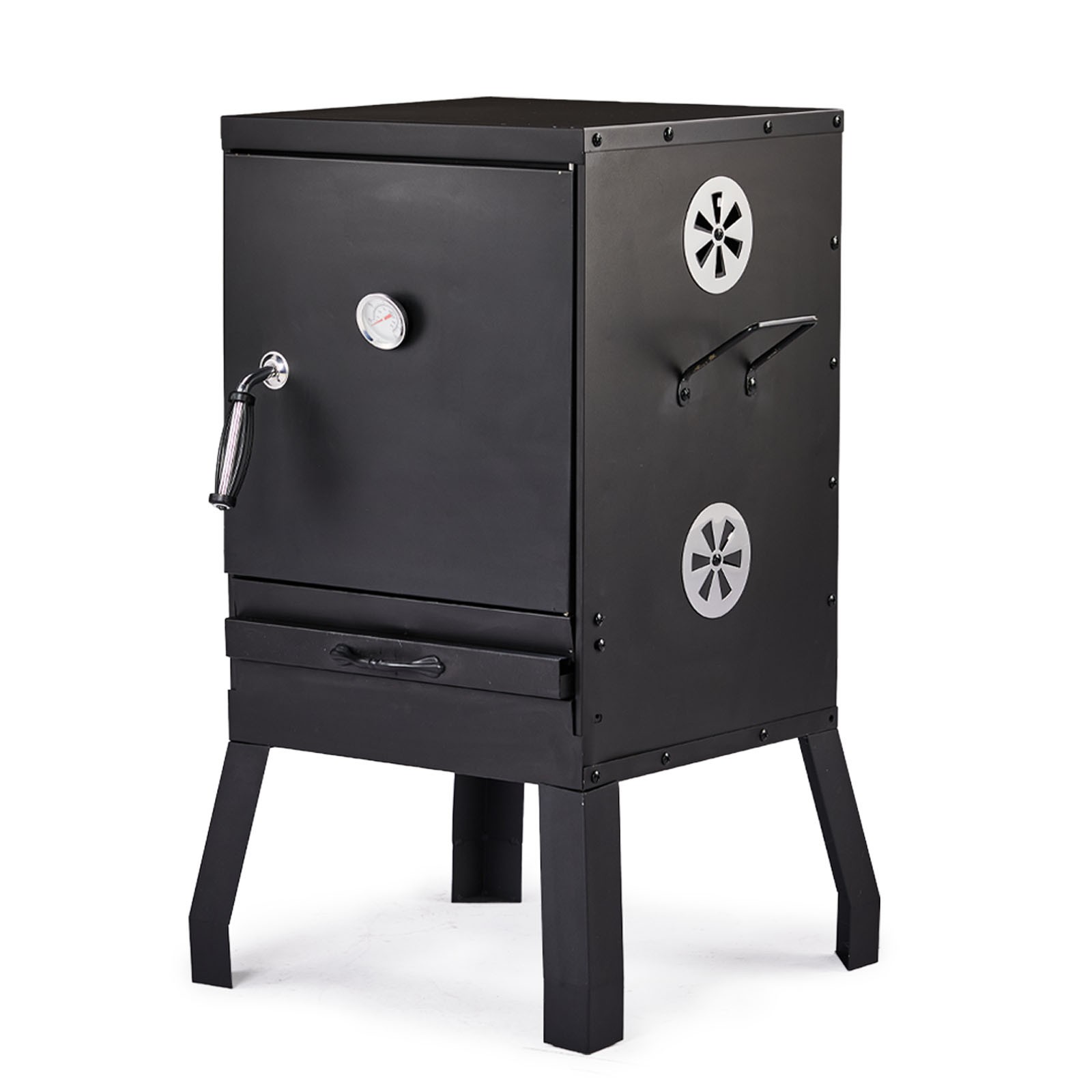 Charcoal Smoker BBQ Grill Vertical Smokers Portable Meat Cooker for Outdoor