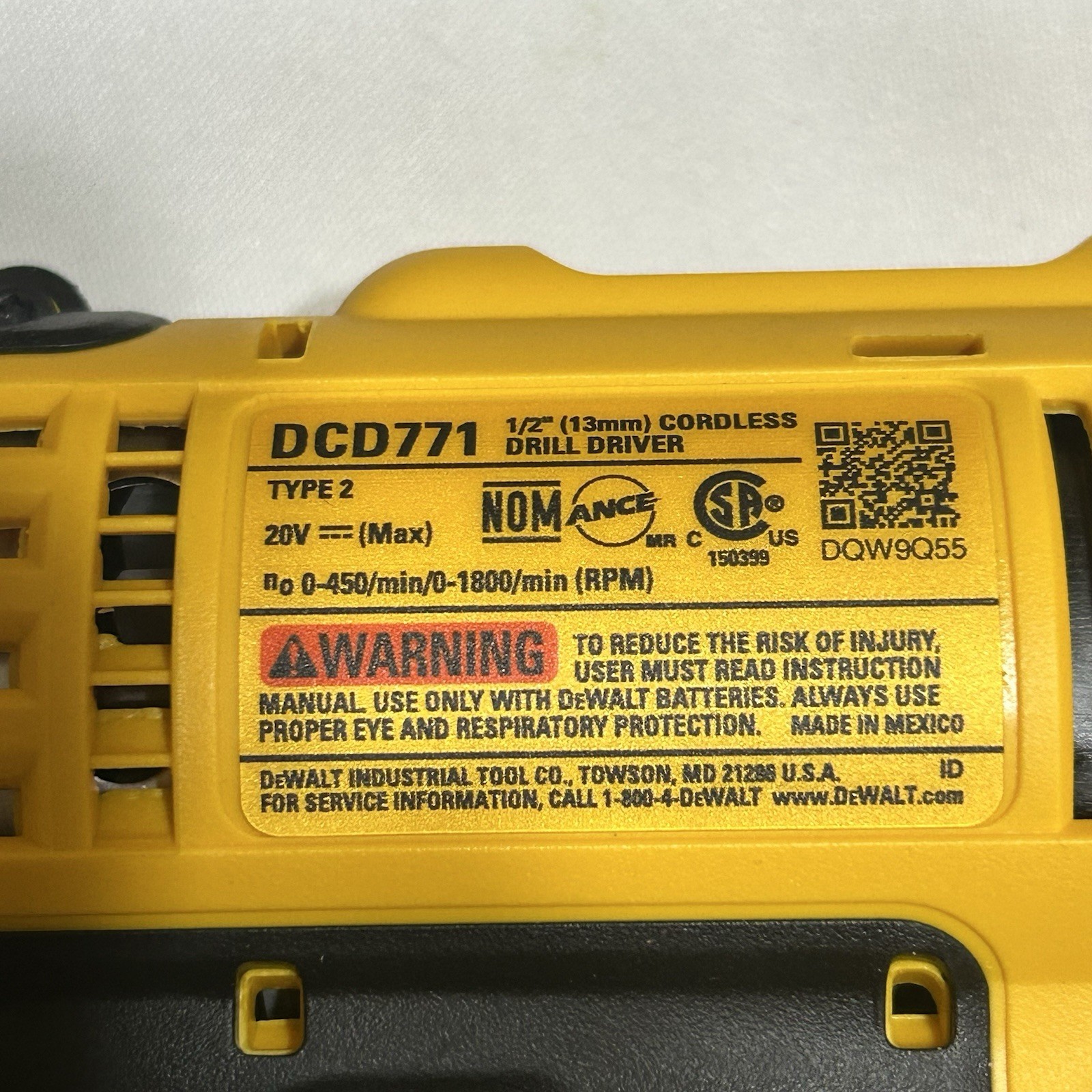 DEWALT DCD771C2 20V MAX Cordless Drill Driver Kit 2×1.3Ah Battery Charger Bag