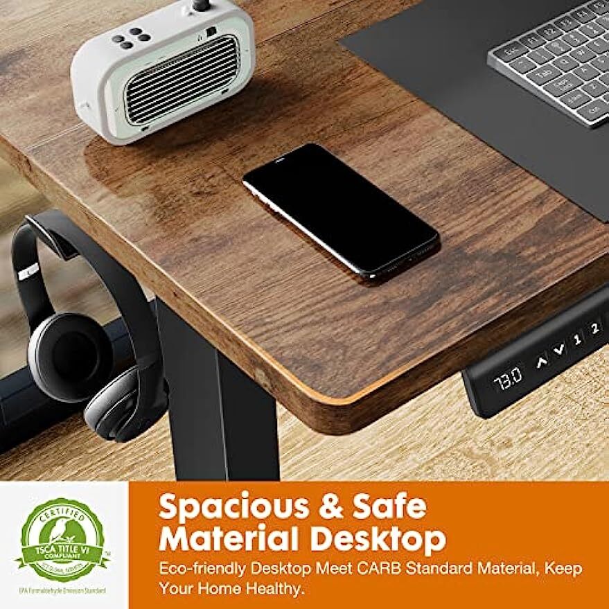 40-63 Inch Electric Height Adjustable Desk Home Office Standing Computer Table