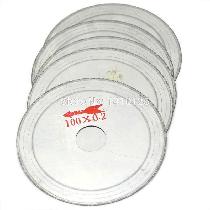 10Pcs 4″inch 100mm Super-Thin Rim 0.35mm Diamond Lapidary Saw Blade Cutting Disc