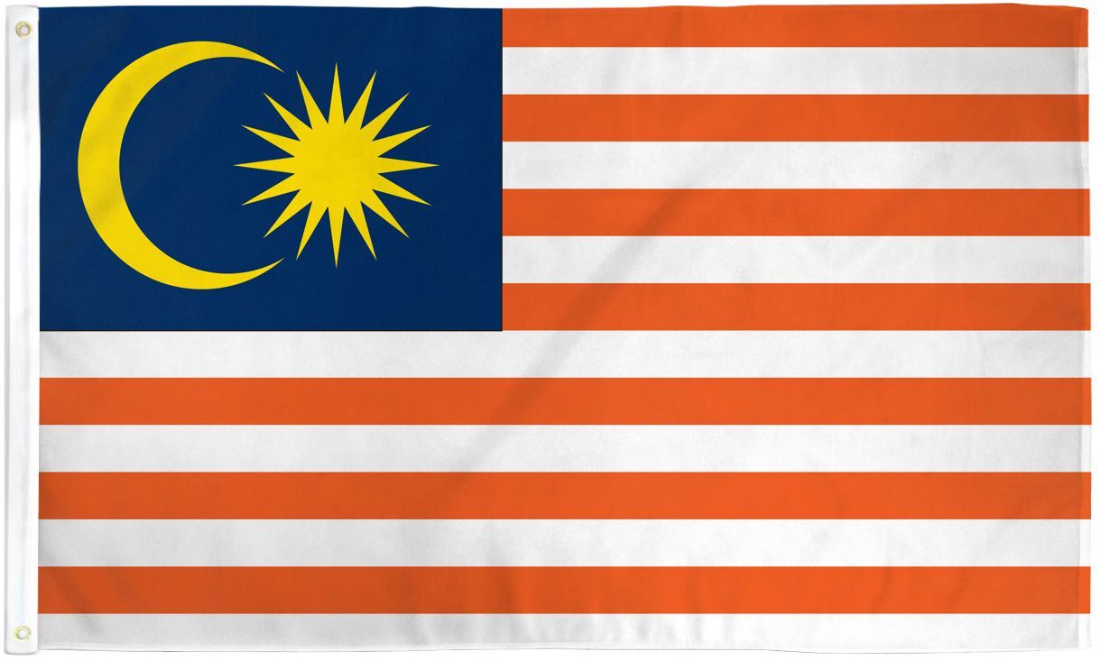“MALAYSIA” flag 2×3 ft polyester banner sign Malaysian Asia UN United Nations