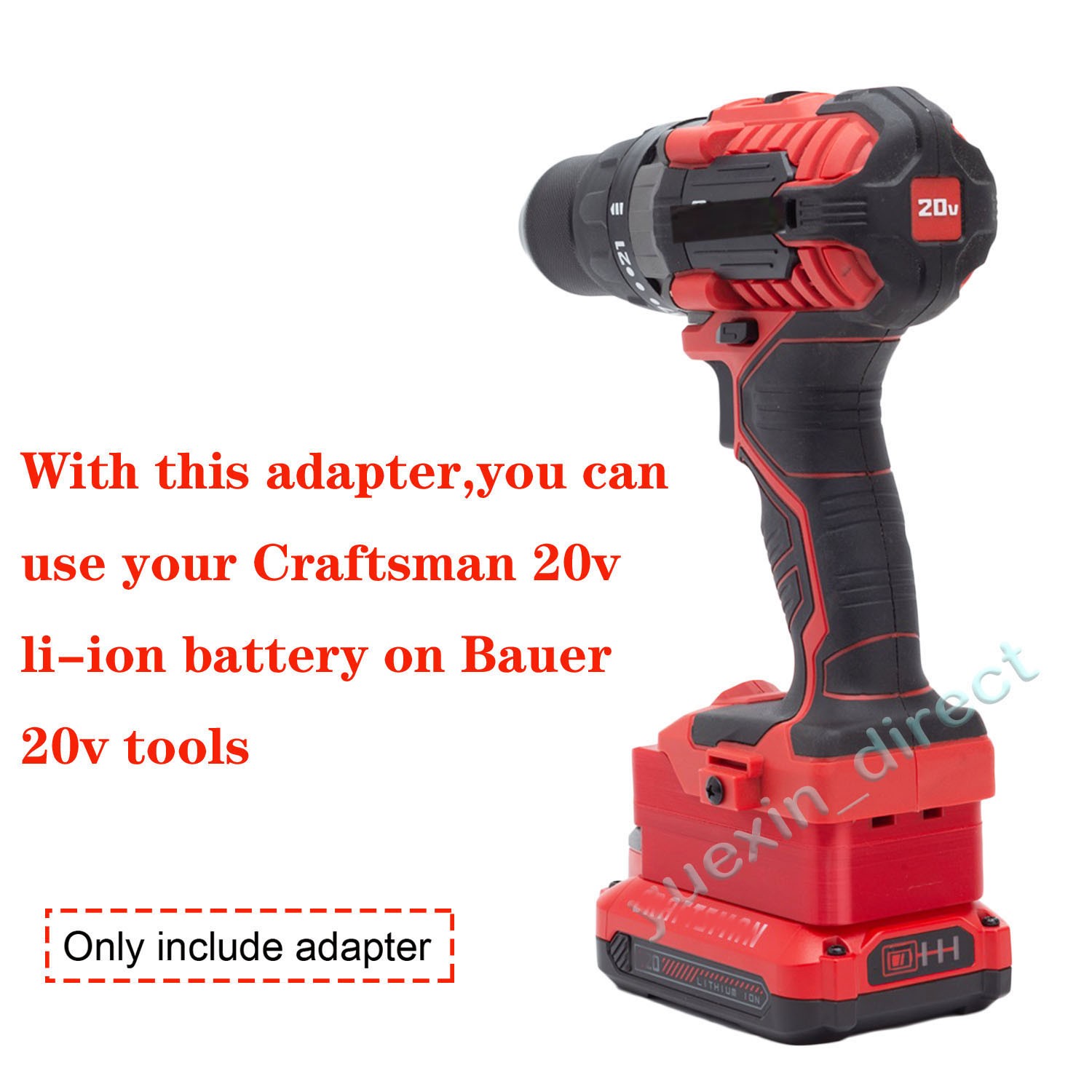 Adapter For Craftsman 20V V20 Lithium-ion Battery to for Bauer 20V Cordless Tool