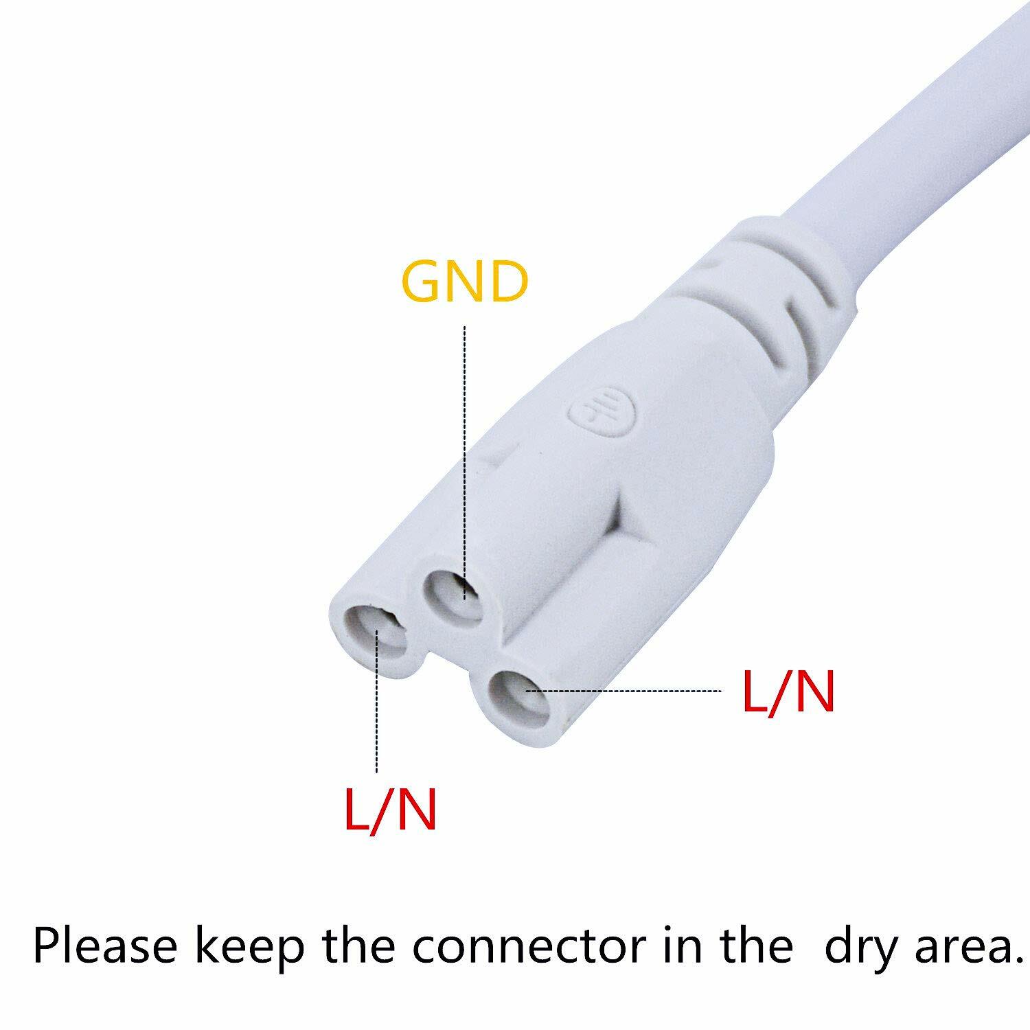 4FT 6FT Power Cord Cables US Plug for T5 T8 8FT LED Tube Light Ceiling Fixtures