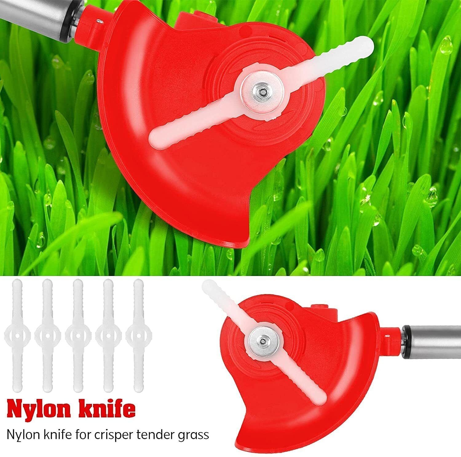 Electric Cordless Grass String Trimmer Lawn Edger Weed Wacker Cutter + 2 Battery