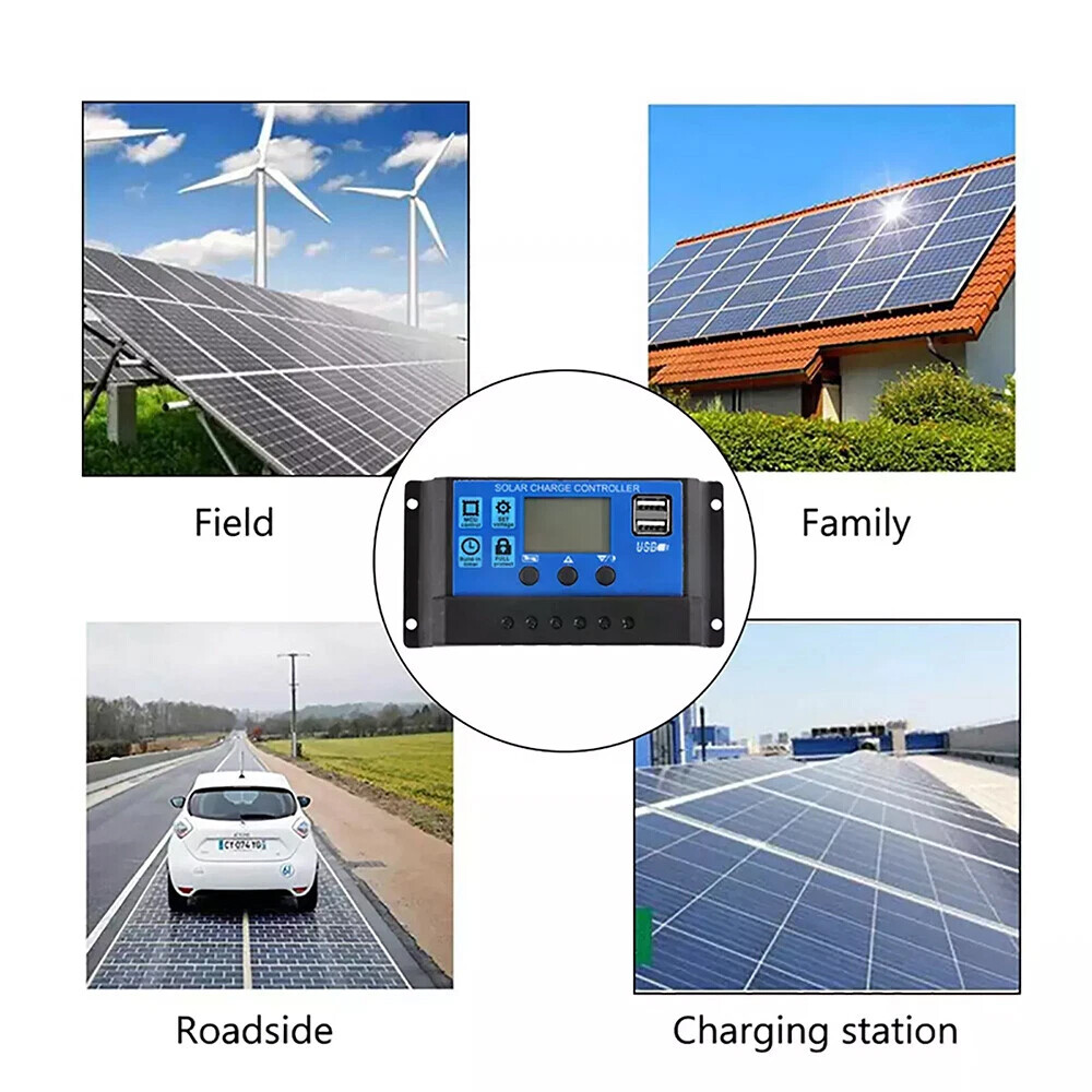 200 Watts Solar Panel Kit 100A 12V Battery Charger w/ Controller Caravan Boat RV