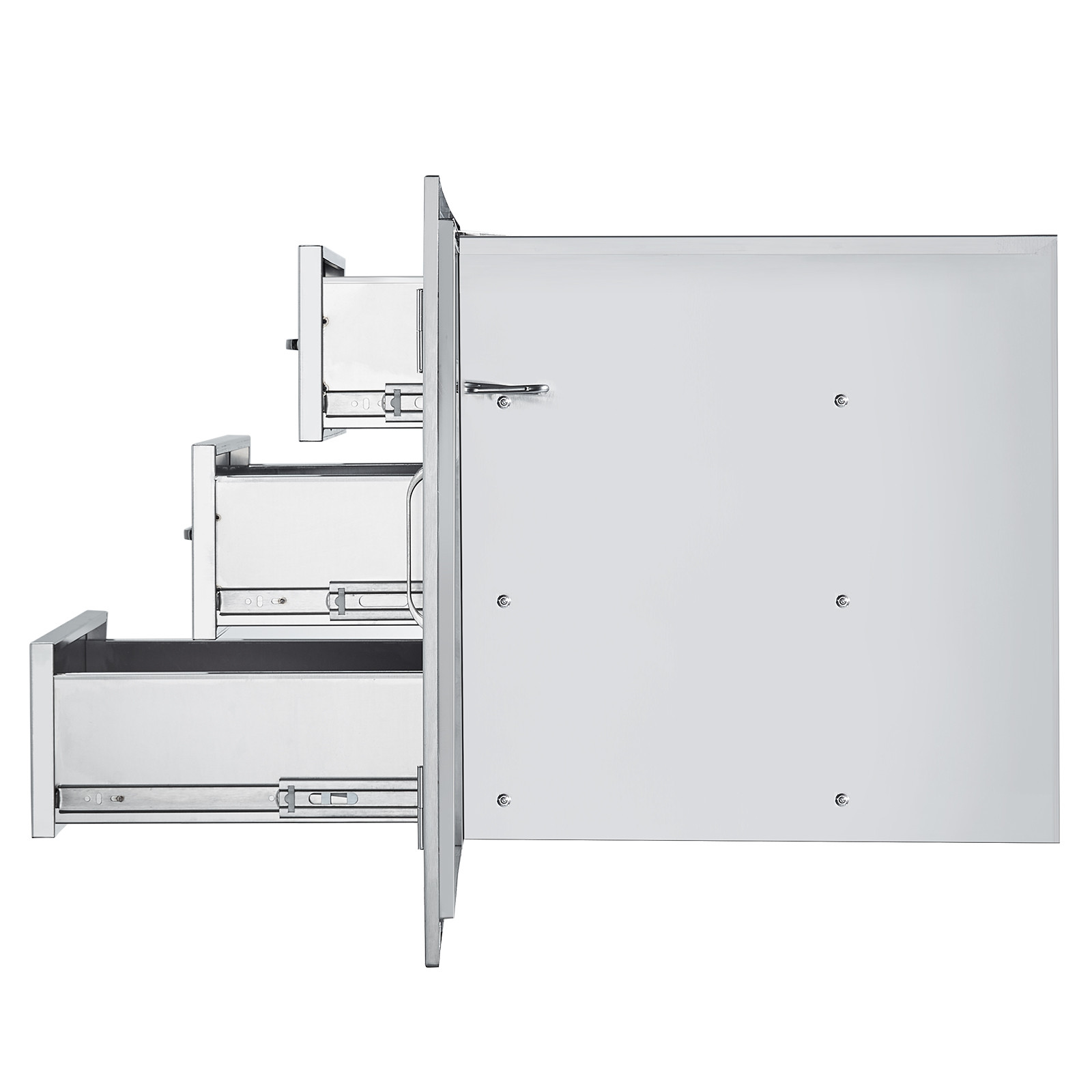 VEVOR 39-inch 304 Stainless Grill Access Door & Triple Drawer Combo for BBQ