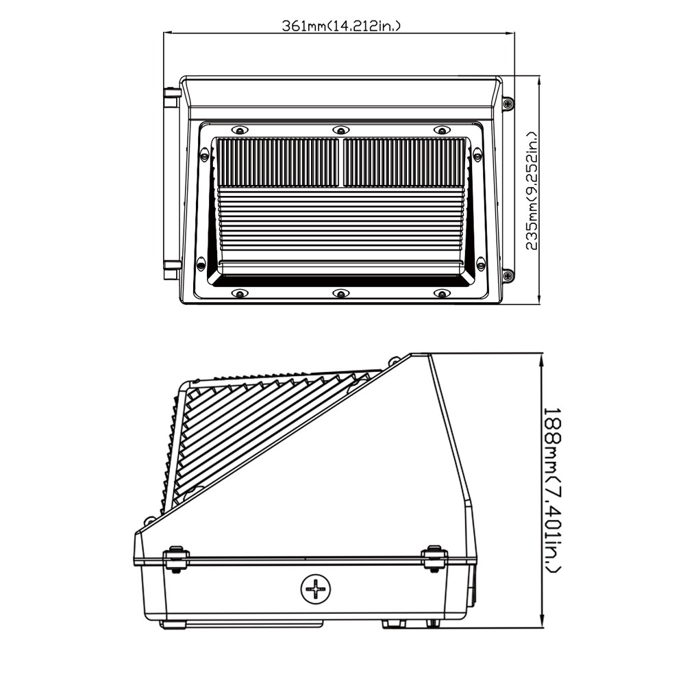 120W Led Wall Pack Light Outdoor Commercial Industrial Security Led Wall Light