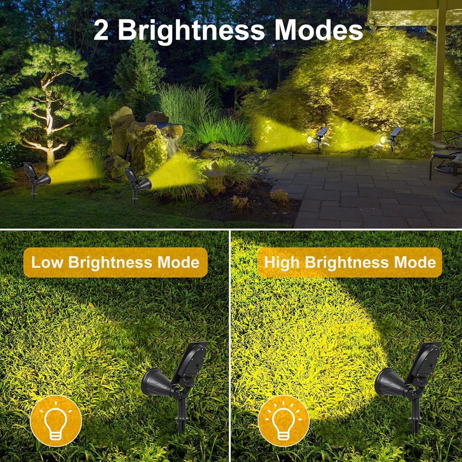 T-SUN 7 LED Solar Spotlights Super Bright Outdoor Security Garden Landscape Lamp
